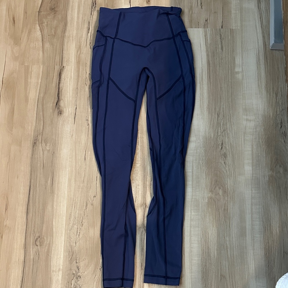 Women's Navy Blue High-Waisted LULULEMOM Leggings